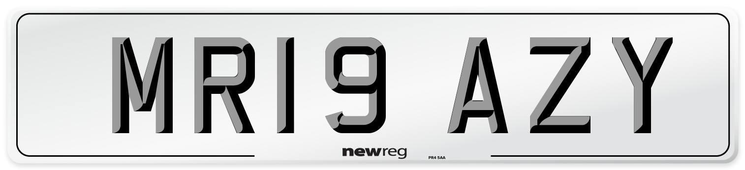MR19 AZY Number Plate from New Reg